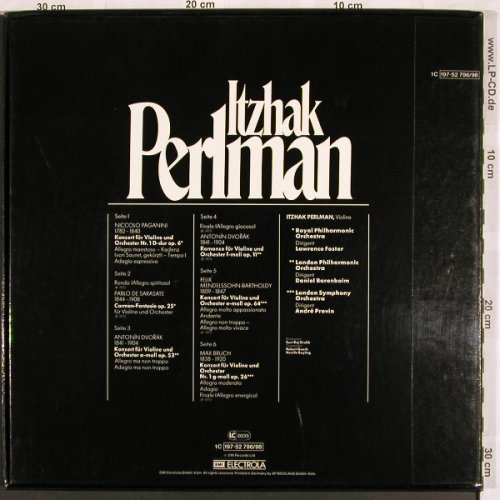 Perlman,Itzhak: 4 Violinkonzerte,Box, EMI (197-52 796/98), D, 1975 Typ: 3LP Best.-Nr.: L7012 Preis: 17,50 Euro
