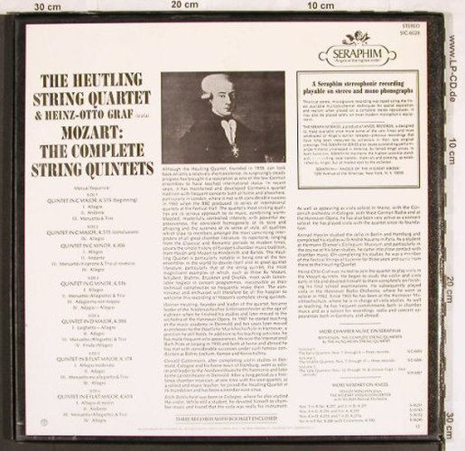Mozart,Wolfgang Amadeus: The Complete String Quintets, Box, Seraphim (SIC-6028), US, vg+/m- Typ: 3LP Best.-Nr.: L7022 Preis: 12,50 Euro