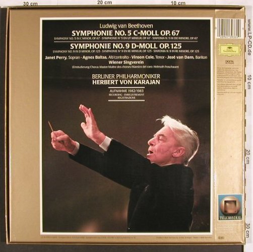 Beethoven,Ludwig van: Sinfonien Nr.5 & 9 - Box, Deutsche Gramophon(413 933-1), D, 1984 - 2LP - L7029 - 12,50 Euro