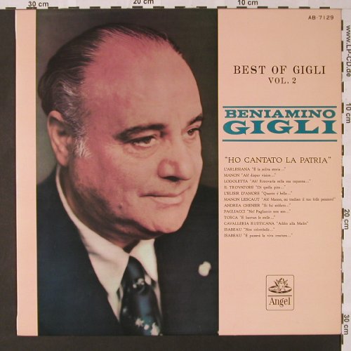 Gigli,Beniamino: Best Of Gigli Vol.2, red vinly, Angel(AB 7129), J,  - LP - L7038 - 6,00 Euro