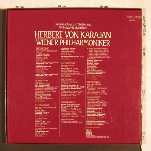 Karajan,Herbert & Wiener Philh.: Same, Box, Lim.Ed. 75th birthday, EMI (137-54 370/73), D Typ: 4LP Best.-Nr.: L7040 Preis: 14,00 Euro