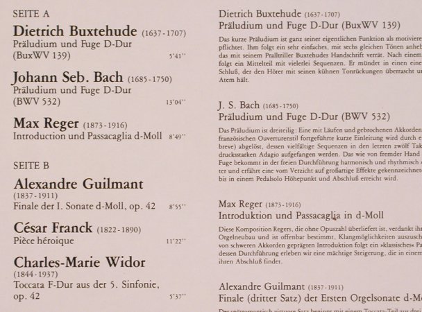 Stender,Ernst-Erich  spielt: a.d.großen Orgel zuSt.Marien Lübeck, (66.22334), D, 1981 - LP - L7057 - 7,50 Euro
