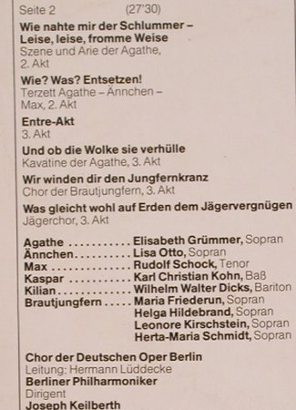 Weber,Carl Maria von: Der Freischütz-Gr.Querschnitt, Ri, EMI(037-28 417), D, 1959 - LP - L7058 - 6,00 Euro