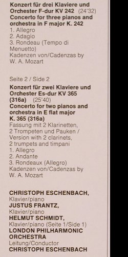 Mozart,Wolfgang Amadeus: Konzerte für zwei und drei Klaviere, EMI, Club Ed.(29 040 3), D, m-/vg+, 1982 - LP - L7059 - 5,00 Euro