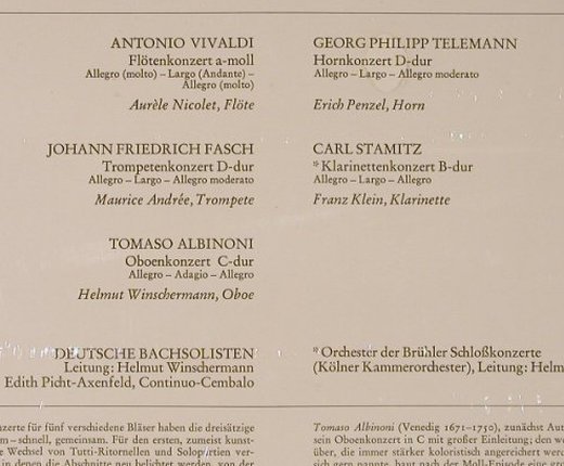 V.A.Virtuose Bläserkonzerte: Vivaldi,Fasch,Albinoni..Stamitz, Orbis(75 275), D, FS-New,  - LP - L7064 - 7,50 Euro