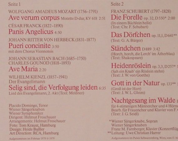 Domingo,Placido/Wiener Sängerknaben: Für Mutter - Ave verum,Ave maria..., RCA/Ullstein (RL 30480), D, 1984 Typ: LP Best.-Nr.: L7087 Preis: 5,00 Euro