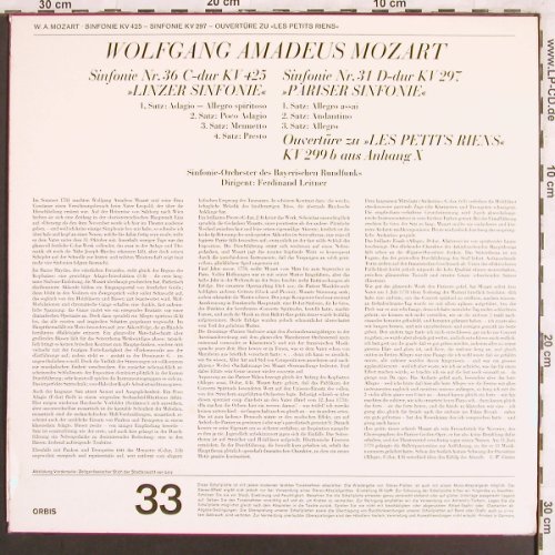 Mozart,Wolfgang Amadeus: Sinfonien Nr.31 & 36,kv425,297,299, Orbis (73 491), D Typ: LP Best.-Nr.: L7089 Preis: 5,00 Euro