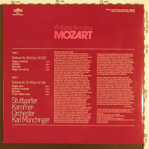 Mozart,Wolfgang Amadeus: Sinfonien Nr.25 & 28 /  29 & 33, Intercord(26 812-8), D,DSC-Ed., 1979 - LP*2 - L7090 - 7,50 Euro