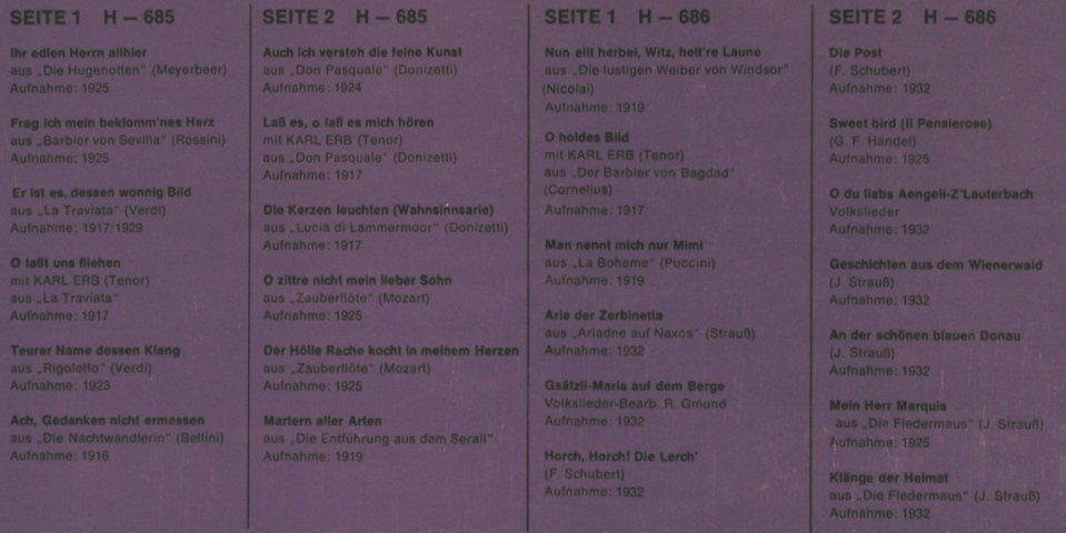 Ivogün,Maria: Das Goldene Buch der Stimmen,Foc, Historia (H-685/686), D,BandNr12 Typ: 2LP Best.-Nr.: L7092 Preis: 7,50 Euro