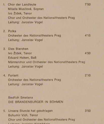 V.A.Musik aus der goldenen Stadt: Prag-Smetana / Dvorak / Janacek, BASF/Berolina(10 22182-2), D,  - LP - L7096 - 5,00 Euro