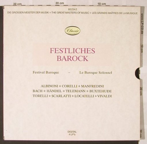 V.A.Festliches Barock: 11 Tr., Box, Mediaphon (602342), D Typ: 4LP Best.-Nr.: L7113 Preis: 7,50 Euro