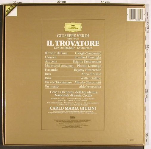 Verdi,Giuseppe: Il Trovatore,Box, Deutsche Gramophon (413 355-1), D, 1984 Typ: 3LP Best.-Nr.: L7142 Preis: 9,00 Euro