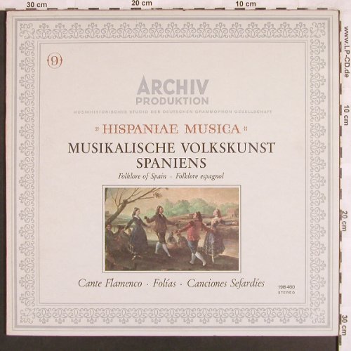 V.A.Musikalische Volkskunst Spanien: Cante Flamenco,Folias,C.Sefardies, Archiv(198 460), D, 1970 - LP - L7143 - 6,00 Euro