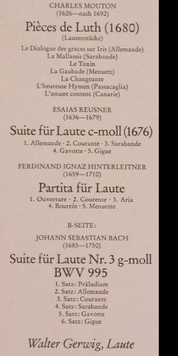 Gerwig, Walter - Laute: Virtuose Lautenmusik, Heliodor (89 734), D, 1968 Typ: LP Best.-Nr.: L7149 Preis: 5,00 Euro