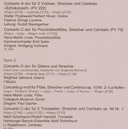 Vivaldi,Antonio: Galakonzert In Venedig, Deutsche Gramophon (2535 630), D, 1979 Typ: LP Best.-Nr.: L7166 Preis: 5,00 Euro
