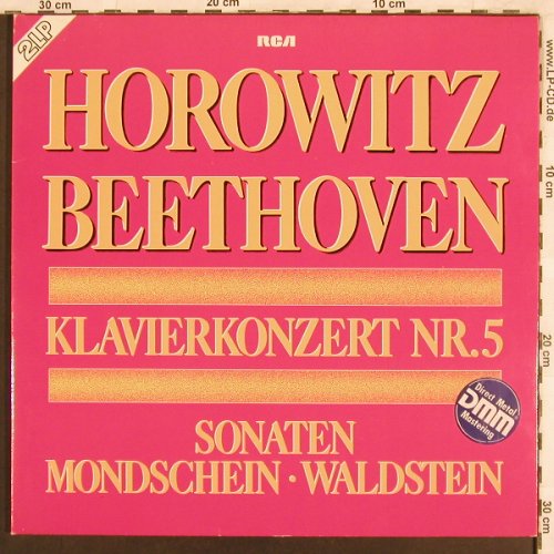 Horowitz,Vladimir: Beethoven:Klavierkonzert Nr.5,Sonat, RCA (VL 89875), D,Ri,Mono, 1986 Typ: 2LP Best.-Nr.: L7168 Preis: 7,50 Euro