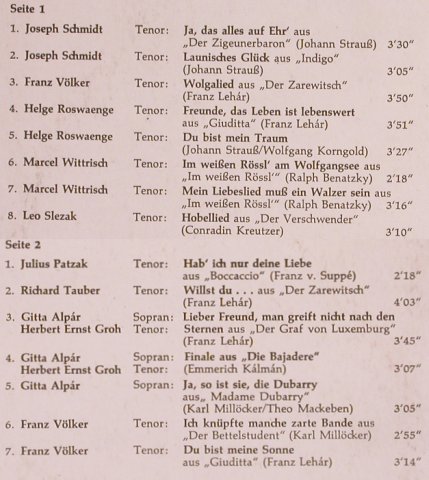 Schmidt,Joseph: Die unsterblichen Stimmen Vol.2, Bellaphon (BI 1817), D Typ: LP Best.-Nr.: L7195 Preis: 5,00 Euro