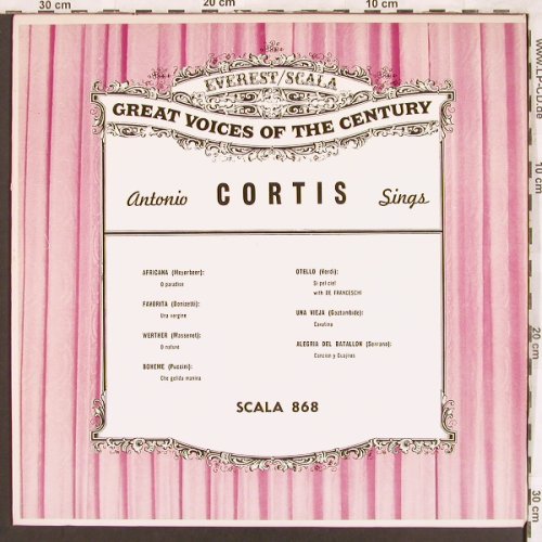 Cortis,Antonio / Luisa Tetrazzini: sings-Great Voice of the Century, Everest/Scala (SCALA 868), US Typ: LP Best.-Nr.: L7197 Preis: 7,50 Euro