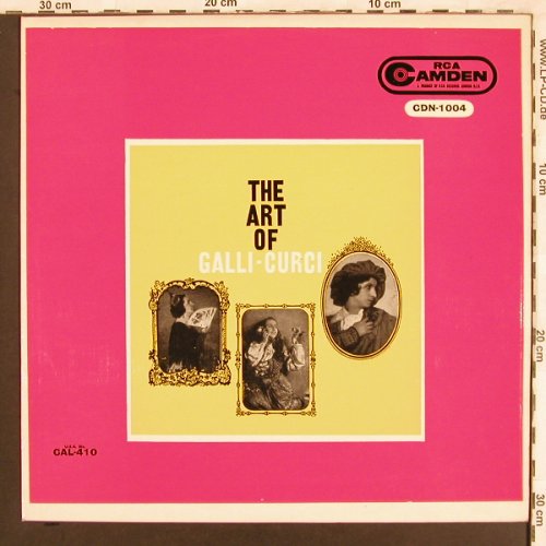 Galli-Curci,Amelita: The Art Of, RCA (CDN-1004), UK Typ: LP Best.-Nr.: L7199 Preis: 6,00 Euro