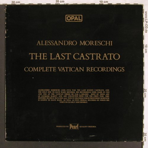 Moreschi,Alessandro: The Last Castrato, m-/vg+, Opal(823), UK,  - LP - L7201 - 7,50 Euro