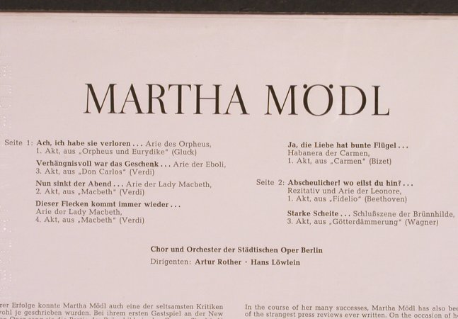 Mödl,Martha: Orpheus u.Eurydike,Don Carlos..., Telefunken(BLE 14 504), D, FS-New,  - LP - L7214 - 12,50 Euro