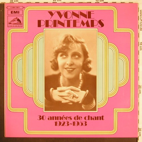 Printemps,Yvonne: 30 années de chant, 1923-1953, Foc, EMI (C 064-10811), F Typ: LP Best.-Nr.: L7227 Preis: 7,50 Euro