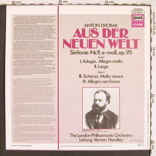 Dvorak,Antonin: Aus der Neuen Welt, Sinfonie Nr.9, Europa Klassik(114 043.4), D, 1976 - LP - L7231 - 5,00 Euro