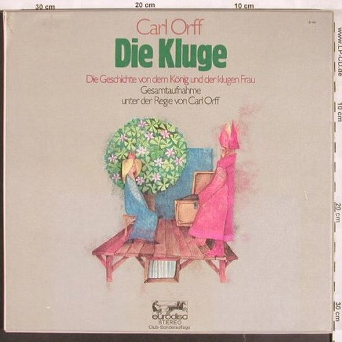 Orff,Carl: Die Kluge,Box,Club-Ed., m-/vg+, Eurodisc(61 140), D,  - 2LP - L7252 - 9,00 Euro
