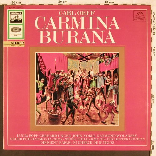 Orff,Carl: Carmina Burana, EMI Electrola(C 065-00 053), D,  - LP - L7256 - 7,50 Euro