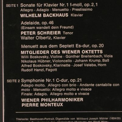 Beethoven,Ludwig van: Frühe Meisterwerke, Foc (V.A.), Decca(SX 21 187-M), D,  - LP - L7259 - 7,50 Euro