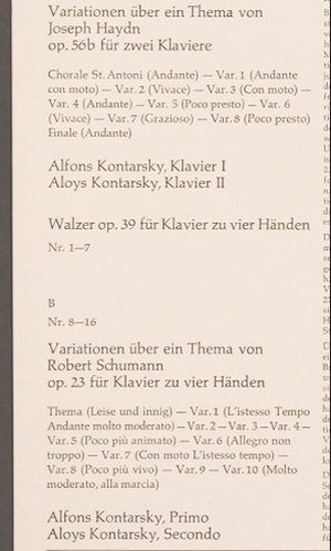 Brahms,Johannes: Variationen ü.e.Thema v.Haydn/Schum, Musicaphon(BM 30 SL 3004), D,  - LP - L7269 - 9,00 Euro