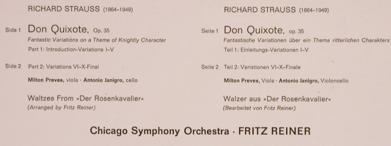 Strauss,Richard: Don Quixote,Walz fr.Rosenkavalier, RCA Victrola(VICS 1561), D,  - LP - L7279 - 6,00 Euro