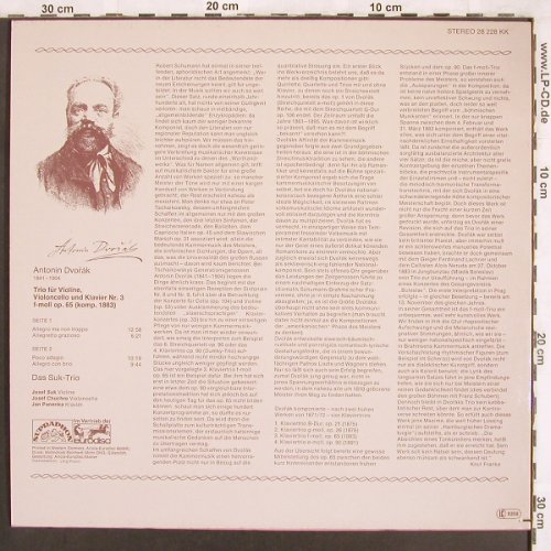 Dvorak,Antonin: Klaviertrio f-moll op.65, Supraphon(28 228 KK), D, co, 1976 - LP - L7282 - 6,00 Euro