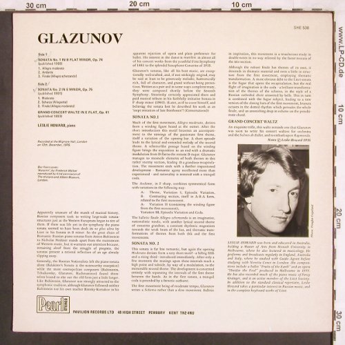 Glazunov,Alexander: The Piano Sonatas,op.74,75,41, woc, Pearl(SHE 538), UK,  - LP - L7284 - 6,00 Euro