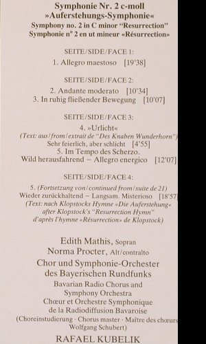 Mahler,Gustav: Sinfonie Nr.2 C-moll, Foc, D.Gr.(413 524-1), D,  - 2LP - L7310 - 9,00 Euro