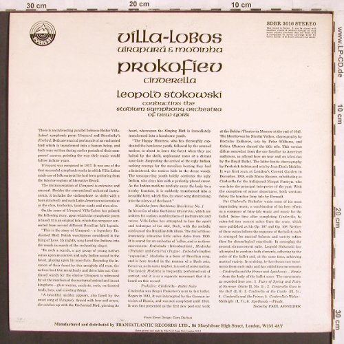 Villa-Lobos,Heitor / Prokofiev: Uirapuru & Modinha / Cinderella, Everest Records (SDBR 3016), UK, 1971 Typ: LP Best.-Nr.: L7339 Preis: 7,50 Euro