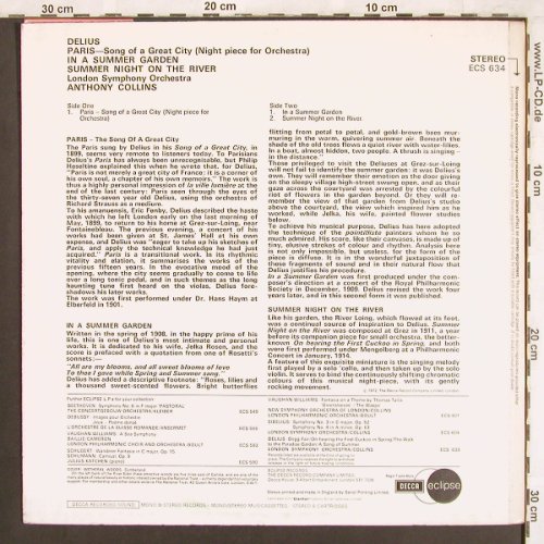 Delius,Frederick: Paris, In a summer garden, Decca Eclipse (ECS 634), UK, 1972 Typ: LP Best.-Nr.: L7364 Preis: 5,00 Euro