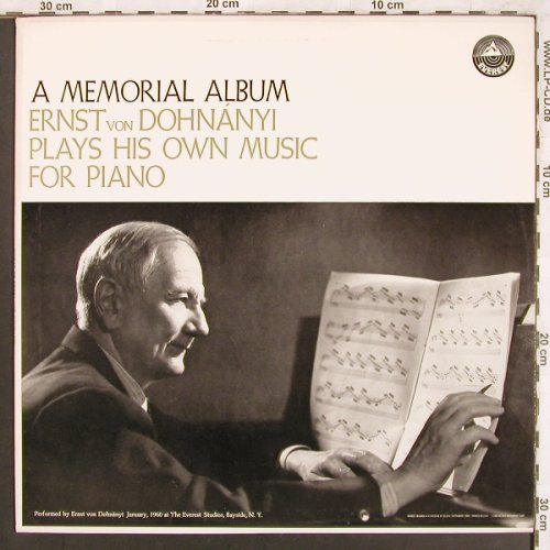 Dohnanyi,Ernst von: A Memorial Album, Everest Records (3061), US, 1960 Typ: LP Best.-Nr.: L7375 Preis: 9,00 Euro