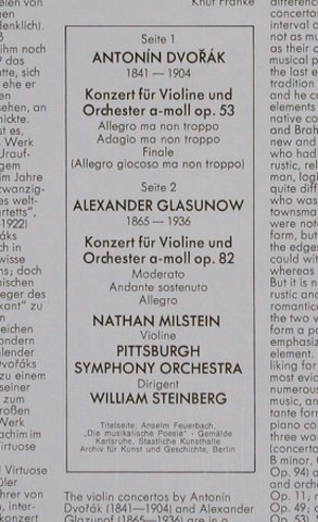 Dvorak,Antonin / Glasunow,A.: Violinkonzerte A-moll, Ri, EMI(037-85 135), D, 1958 - LP - L7378 - 6,00 Euro