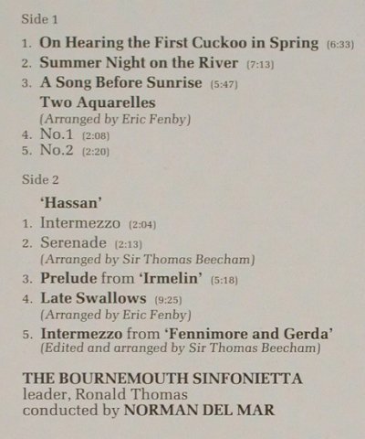 Delius,Frederick: Miniatures, Chandos (CBR 1017), D, 1977 Typ: LP Best.-Nr.: L7379 Preis: 6,00 Euro