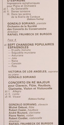 de Falla,Manuel: Le Tricorne, Nuits Dans les Jardins, La Voce Del Padrone (2C 181-52297/8), F, 1976 Typ: 2LP Best.-Nr.: L7394 Preis: 7,50 Euro