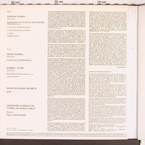 Franck,Cesar / Faure / d'Indy: Variations Symph./Ballade..Foc, Philips(6500 171), F,  - LP - L7396 - 9,00 Euro