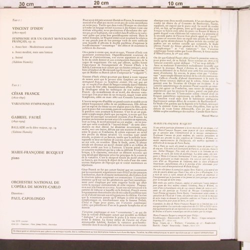 Franck,Cesar / Faure / d'Indy: Variations Symph./Ballade..Foc, Philips (6500 171), F Typ: LP Best.-Nr.: L7396 Preis: 9,00 Euro