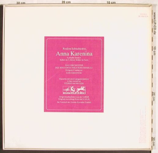 Schtschedrin,Rodion: Anna Karenina, Box, Melodia/Eurodisc(86 998 XDK), D, 1973 - 2LP - L7412 - 12,50 Euro