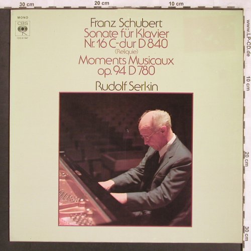Schubert,Franz: Sonate für Klavier Nr.16 C-dur D840, CBS, Mono (61 847), NL, m-/vg+, 1978 Typ: LP Best.-Nr.: L7441 Preis: 5,00 Euro