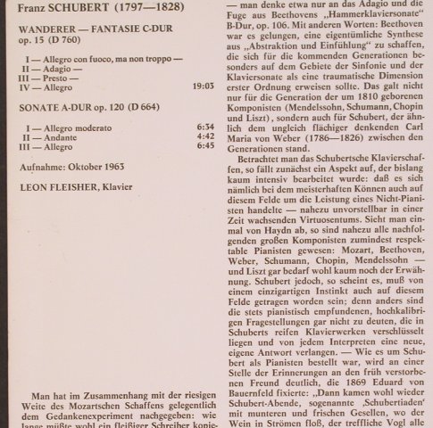 Schubert,Franz: Wanderer-Fantasie c-dur D.760,op120, CBS (61 641), D, 1975 Typ: LP Best.-Nr.: L7473 Preis: 7,50 Euro