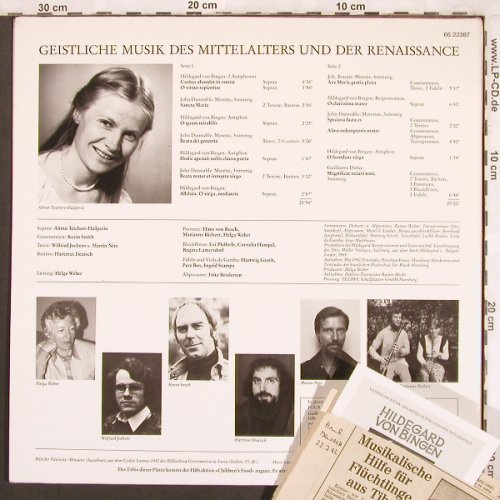 V.A.Geistliche Musik d.Mittelalters: H.von Bingen,Dunstable.Dufay, Foc, I.H.W. (66.22387), D, 1982 Typ: LP Best.-Nr.: L7481 Preis: 6,00 Euro