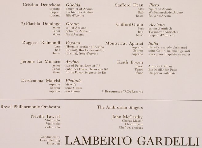 Verdi,Giuseppe: I Lombardi Alla 1a Crociata, Box, Philips (6703 032), NL, 1972 Typ: 3LP Best.-Nr.: L7485 Preis: 14,00 Euro