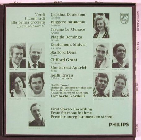 Verdi,Giuseppe: I Lombardi Alla 1a Crociata, Box, Philips (6703 032), NL, 1972 Typ: 3LP Best.-Nr.: L7485 Preis: 14,00 Euro