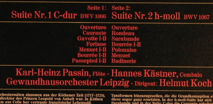 Bach,Johann Sebastian: Suiten Nr.1 C-dur & Nr.2 h-moll, Pergola(832 000 PGY), D,  - LP - L7492 - 5,00 Euro